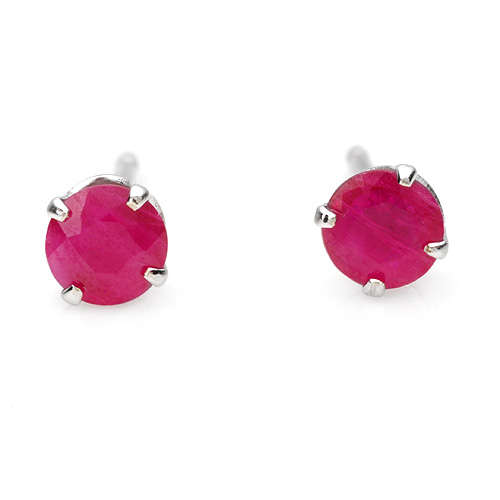 *****R3500***** NEW STUDS EARRINGS WITH GENUINE RUBIES IN WHITE GOLD